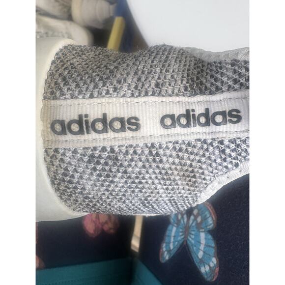 Adidas Cloudfoam Pure Womens Size 8.5 Gray White Athletic Running Shoes Sneakers - Picture 2 of 7